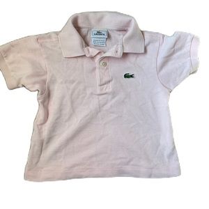 Lacoste Toddler Boys pink polo. Size 2